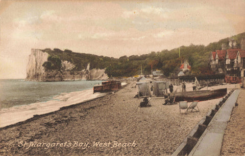 Old postcard of St Margaret's Bay in Kent