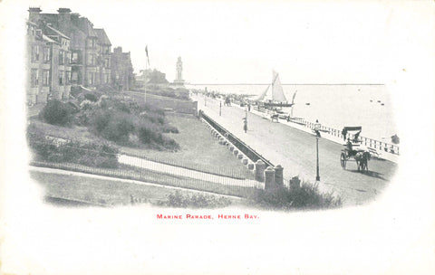 Old postcard of Marine Parade, Herne Bay