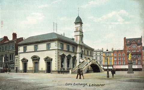 Old postcard of Corn Exchange, Leicester