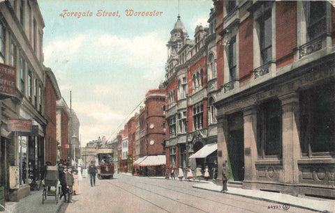 Old postcard of Foregate Street, Worcester