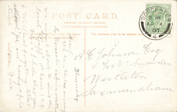 FOREGATE STREET, WORCESTER - 1907 POSTCARD (ref 5258/22/W5)