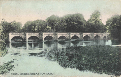 Old postcard of Essex Bridge, Great Haywood in Staffordshire