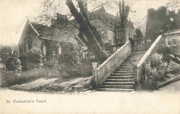 Old postcard titled St Catherine's Court - thought to be near Bath