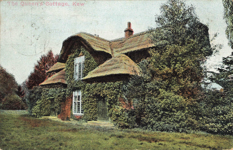 Old  postcard of The Queen's Cottage, Kew, London