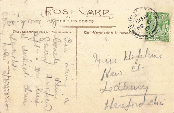WORCESTER, RIVER AND GRAND STAND - 1913 POSTCARD (ref 5377/22/W5)