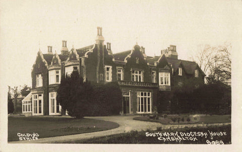 Old real photo postcard of Southwark Diocesan House, Carshalton in Surrey