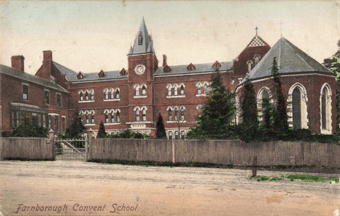 Old postcard of Farnborough Convent School in Hampshire