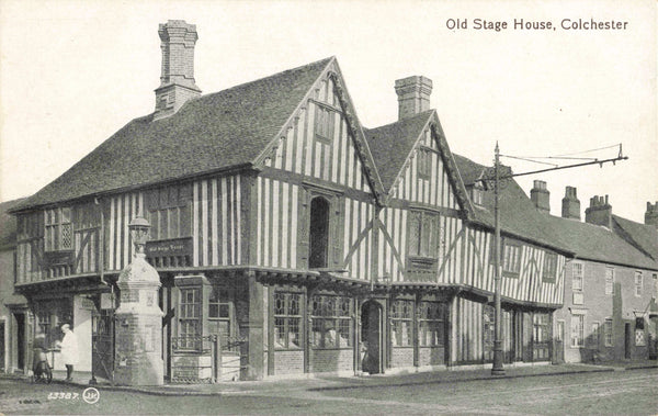 Old postcard of Old Stage House, Colchester