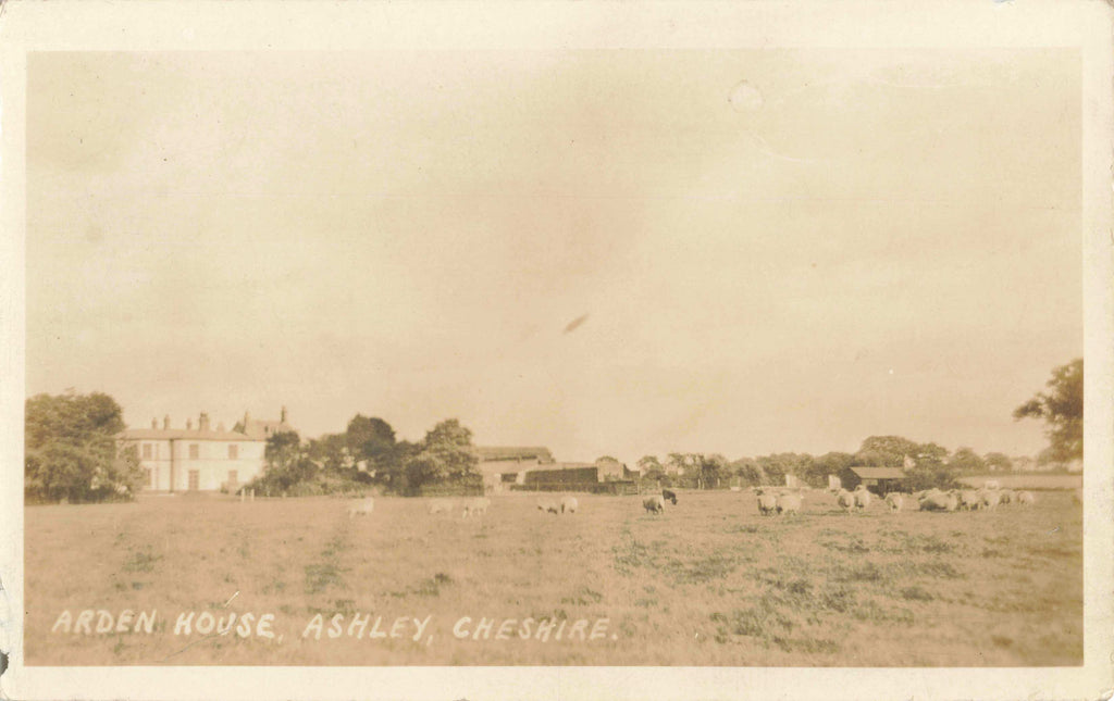 Old real photo postcard of Arden House, Ashley, nr Altrincham in Cheshire