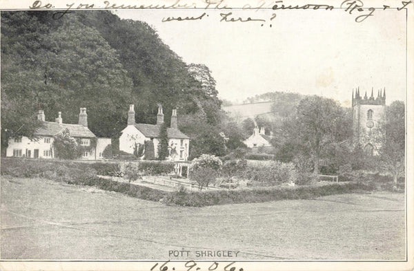 1906 postcard of Pott Shrigley, Cheshire
