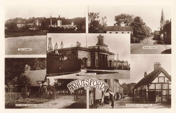Old real photo postcard of Knutsford