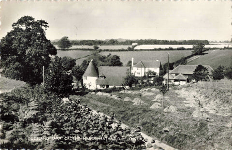 1970 real photo postcard of Dudsland Farm, Cross-in-Hand, Heathfield, Sussex