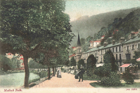 Old postcard of Matlock Bath in Derbyshire
