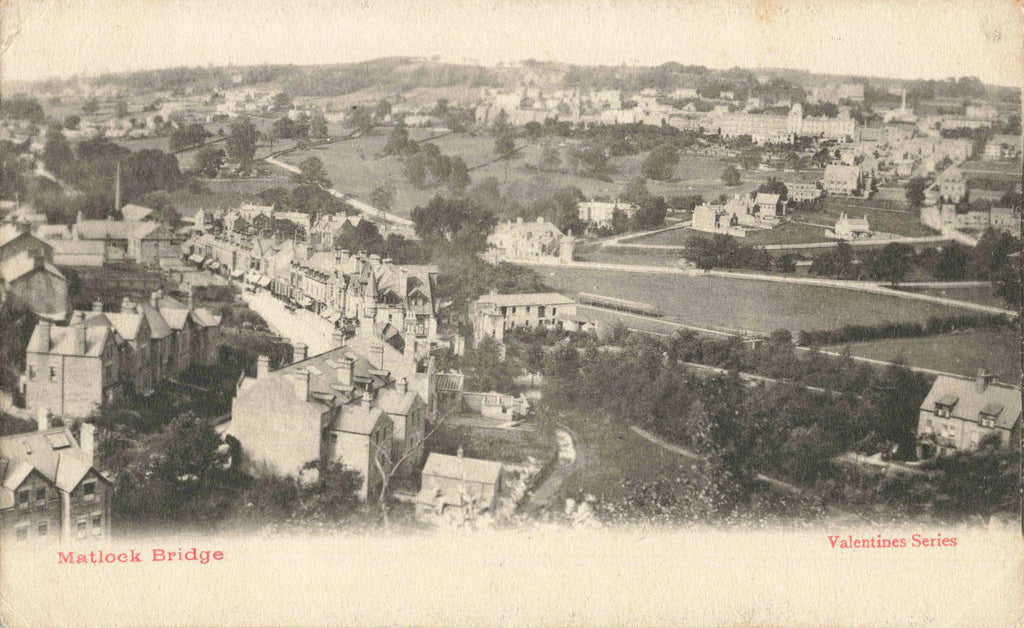 Early 1900s postcard of Matlock Bridge in Derbyshire