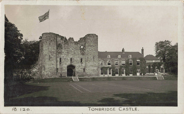 Old postcard of Tonbridge Castle