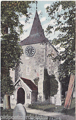 MICKLEHAM CHURCH, SURREY c1918 POSTCARD (ref 3431)