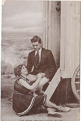 TWO MINDS WITH BUT A SINGLE THOUGHT - 1913 REAL PHOTO POSTCARD (ref 2287/14/Y