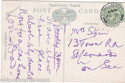 CHANTRY LANE, BEXHILL - 1911 POSTCARD (ref 7365)