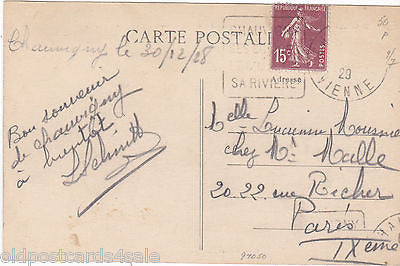 CHAUVIGNY - VUE DES CHATEAUX ET RUE SAINT-SAVIN - 1929 POSTCARD (ref 4688)
