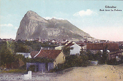 Old postcard of Gibraltar, Rock from La Pedrera