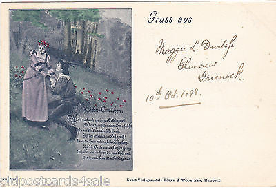 GRUSS AUS - 1898 POSTCARD - PUBLISHED IN HAMBURG (ref 3855)
