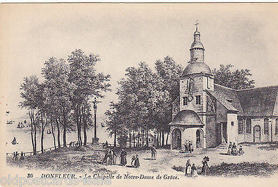 HONFLEUR, LA CHAPELLE DE NOTRE-DAME DE GRACE; LEVY POSTCARD (ref 7047)