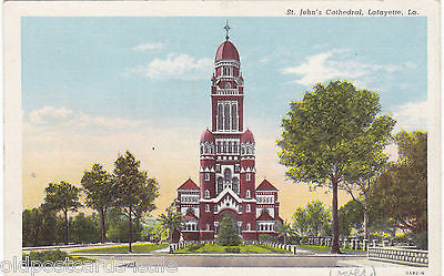 ST JOHN'S CATHEDRAL, LAFAYETTE, LA. - OLD POSTCARD(ref 5600/13)