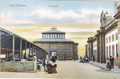 LAS PALMAS - EL MERCADO, OLD POSTCARD