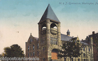W & J GYMNASIUM, WASHINGTON, Pa. Old Postcard
