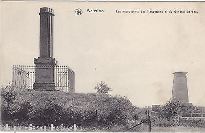 WATERLOO, MONUMENTS DES HANOVRIENS ET DU GENERAL GORDON