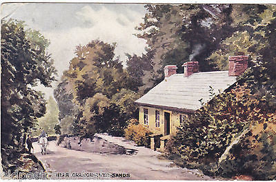 NEAR GRANGE OVER SANDS, 1906 BERNARD P HALL WATERCOLOUR POSTCARD (ref 5484/14/Y)
