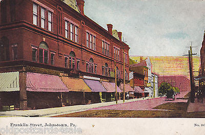 FRANKLIN STREET, JOHNSTOWN, PA. - OLD POSTCARD (ref 3918/12)