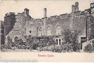 TAUNTON CASTLE -c1902 POSTCARD (ref 4876/12)