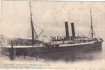 ST-NAZAIRE - LE PAQUEBOT "LE VERSAILLES" SORTANT DU PORT (ref 4920/12)