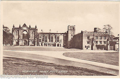 NEWSTEAD ABBEY, WEST FRONT - OLD POSTCARD (ref 1943)