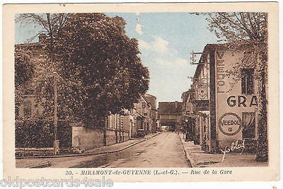 MIRAMONT de GUYENNE - RUE DE LA GARE - OLD POSTCARD (ref 6631)