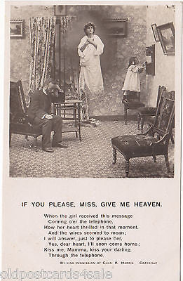IF YOU PLEASE MISS, GIVE ME HEAVEN - BAMFORTH SONG CARD