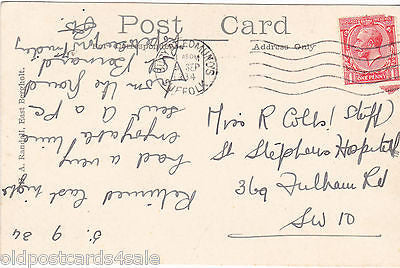 BELL CAGE & EAST BERGHOLT CHURCH - 1934 SUFFOLK POSTCARD (ref 4328/12)