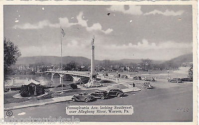 PENNSYLVANIA AVE., LOOKING SOUTHWEST OVER ALLEGHENY RIVER, WARREN, PA (ref 3789)