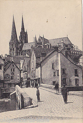 CHARTRES - RUE DU BOURG ET PONT BOUJU - OLD POSTCARD (REF 4651)