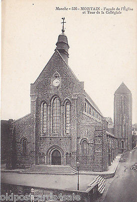MORTAIN, FACADE DE L'EGLISE ET TOUR DE LA COLLEGIALE (ref 5636/13)