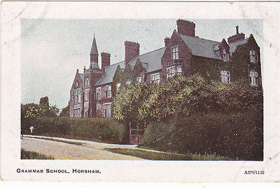 GRAMMAR SCHOOL, HORSHAM, SUSSEX - PRE 1918 POSTCARD (ref 3200)