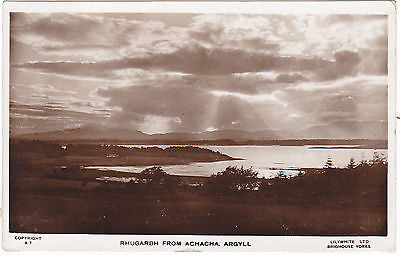 RHUGARBH FROM ACHACHA, ARGYLL - LILYWHITE REAL PHOTO POSTCARD 1950