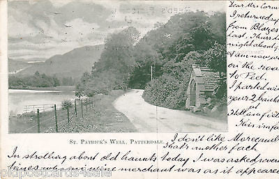 ST PATRICK'S WELL, PATTERDALE (CUMBERLAND) - 1904 POSTCARD (ref 3680)