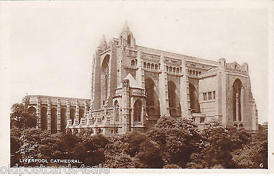 LIVERPOOL CATHEDRAL (unfinished), OLD REAL PHOTO POSTCARD (ref 5835/13)