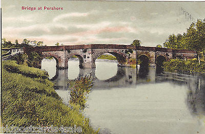 BRIDGE AT PERSHORE - OLD POSTCARD (ref 2393/102)