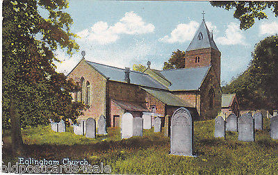 EGLINGHAM CHURCH, NORTHUMBERLAND - 1909 POSTCARD (ref 1599/14/Y)