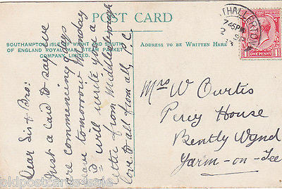 P.S. SOLENT QUEEN - 1920s POSTCARD - PADDLE STEAMER (our ref 1316)