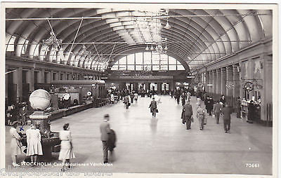 Old postcard of Stockholm Central Station