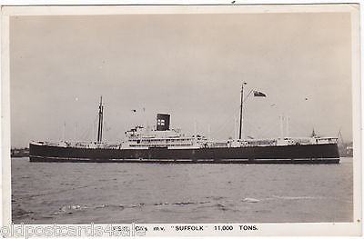 FSN Co's MV SUFFOLK - REAL PHOTO POSTCARD (ref 6066/13s)